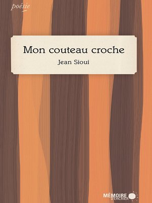 cover image of Mon couteau croche